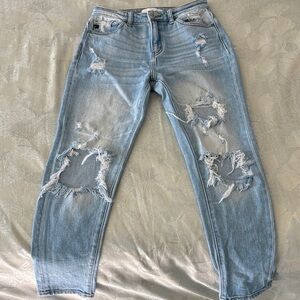 KanCan Ripped Light Blue Boyfriend Jeans
